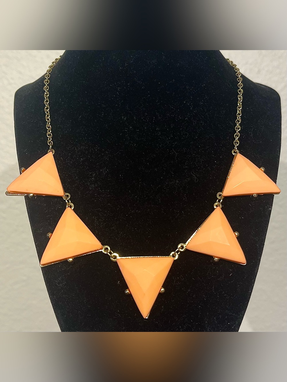 Vintage Coral Triangle Statement Necklace